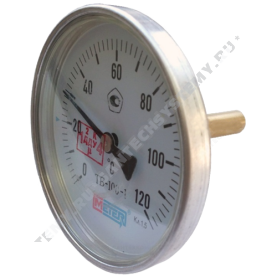 Термометр биметаллический Метер ТБ100 120C Дк 100 L=80 в Новосибирске 0