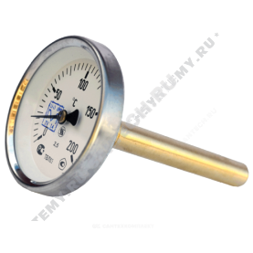 Термометр биметаллический Юмас ТБП-Т 200С Дк 63 L=100 в Новосибирске 0