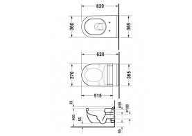 Унитаз подвесной Duravit Starck 3 22260900001-WG (подходит для SensoWash) в Новосибирске 1