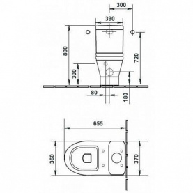 Бачок белый с мех.слива хром, подвод снизу DURAVIT 0920100005 в Новосибирске 2