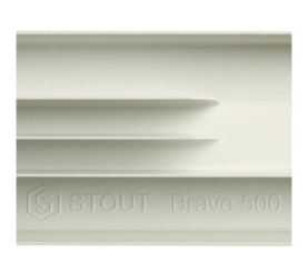 Радиатор алюминиевый боковое подключение STOUT Bravo 500 12 секций SRA-0110-050012 в Новосибирске 10