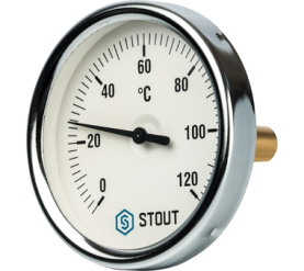 Термометр биметаллический с погружной гильзой. Корпус Dn 80 мм, гильза 50 мм 1 STOUT SIM-0001-805015 в Новосибирске 0