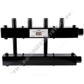 Коллектор распред котельной разводки сталь Дублер KK-25М Ру6 ВР 1 1/2" на 4 вых НР 1" ASKON КК-25М/125/40/4 D в Новосибирске 2