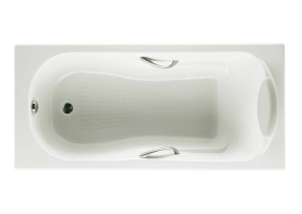 Чугунная ванна Roca Haiti 150x80 2332G000R с противоскольжением, с отверстиями для ручек в Новосибирске 1