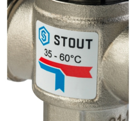 Термостатический смесительный клапан для сиcтем отопления и ГВС 1 НР 35-60° STOUT SVM-0020-256025 в Новосибирске 3