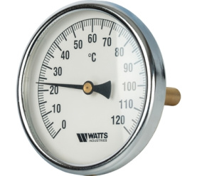 Термометр биметаллический с погружной гильзой 100 мм F+R801(T) 100100 Watts 10006076(03.03.100) в Новосибирске 0