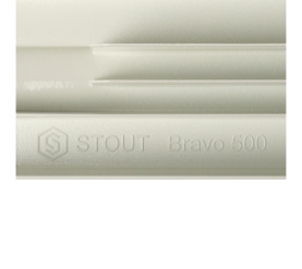 Радиатор алюминиевый боковое подключение STOUT Bravo 500 4 секции SRA-0110-050004 в Новосибирске 9