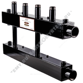 Коллектор распред котельной разводки сталь Дублер KK-25М Ру6 ВР 1 1/2" на 5 вых НР 1" ASKON КК-25М/125/40/5 D в Новосибирске 3