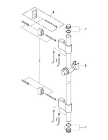 Душевая штанга Grohe Relexa 28797000 600 мм в Новосибирске 1