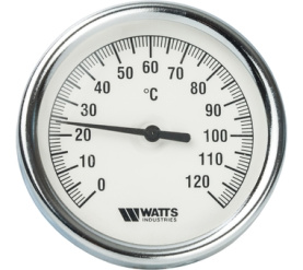 Термометр биметаллический с погружной гильзой 80 мм, штуц F+R801(T) 8050 Watts 10005931(03.02.040) в Новосибирске 1