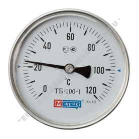 Термометр биметаллический Метер ТБ100 120C Дк 100 L=80 в Новосибирске 2