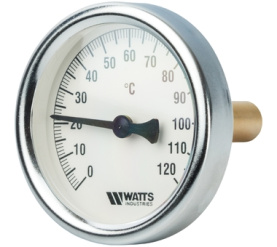 Термометр биметаллический с погружной гильзой 63 мм, штуц F+R801(T) 6350 Watts 10005800(03.01.040) в Новосибирске 0