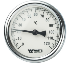 Термометр биметаллический с погружной гильзой 63 мм, штуц F+R801(T) 6350 Watts 10005800(03.01.040) в Новосибирске 1