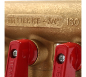 Коллектор распределительный с шаровыми кранами на 3 выхода 3/4х1/2 TIEMME 1820001(1823G160403) в Новосибирске 5
