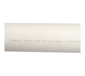 Труба полипропиленовая (цвет белый) Политэк d=75x12,5 (PN 20) 9002075125 в Новосибирске 4