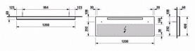 Зеркало 120x40h с подсв. LAUFEN 4.4843.1.097.200.1 в Новосибирске 2