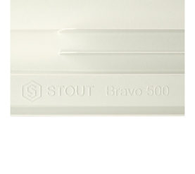 Радиатор алюминиевый боковое подключение STOUT Bravo 500 14 секций SRA-0110-050014 в Новосибирске 9