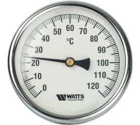 Термометр биметаллический с погружной гильзой 100 мм F+R801(T) 100100 Watts 10006076(03.03.100) в Новосибирске 1