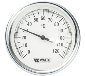 Термометр биметаллический с погружной гильзой 80 мм F+R801(T) 80100 Watts 10005950(03.02.100) в Новосибирске 0