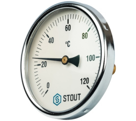 Термометр биметаллический с погружной гильзой. Корпус Dn 100 мм, гильза 50 мм STOUT SIM-0001-105015 в Новосибирске 0