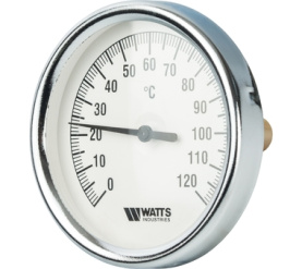 Термометр биметаллический с погружной гильзой 80 мм, штуц F+R801(T) 8050 Watts 10005931(03.02.040) в Новосибирске 0